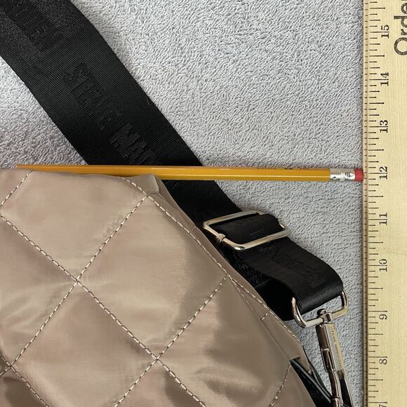 Steve Madden Bamos Quilted Duffel Bag Women's Large Taupe Weekender Tote Bag - Picture 7 of 16